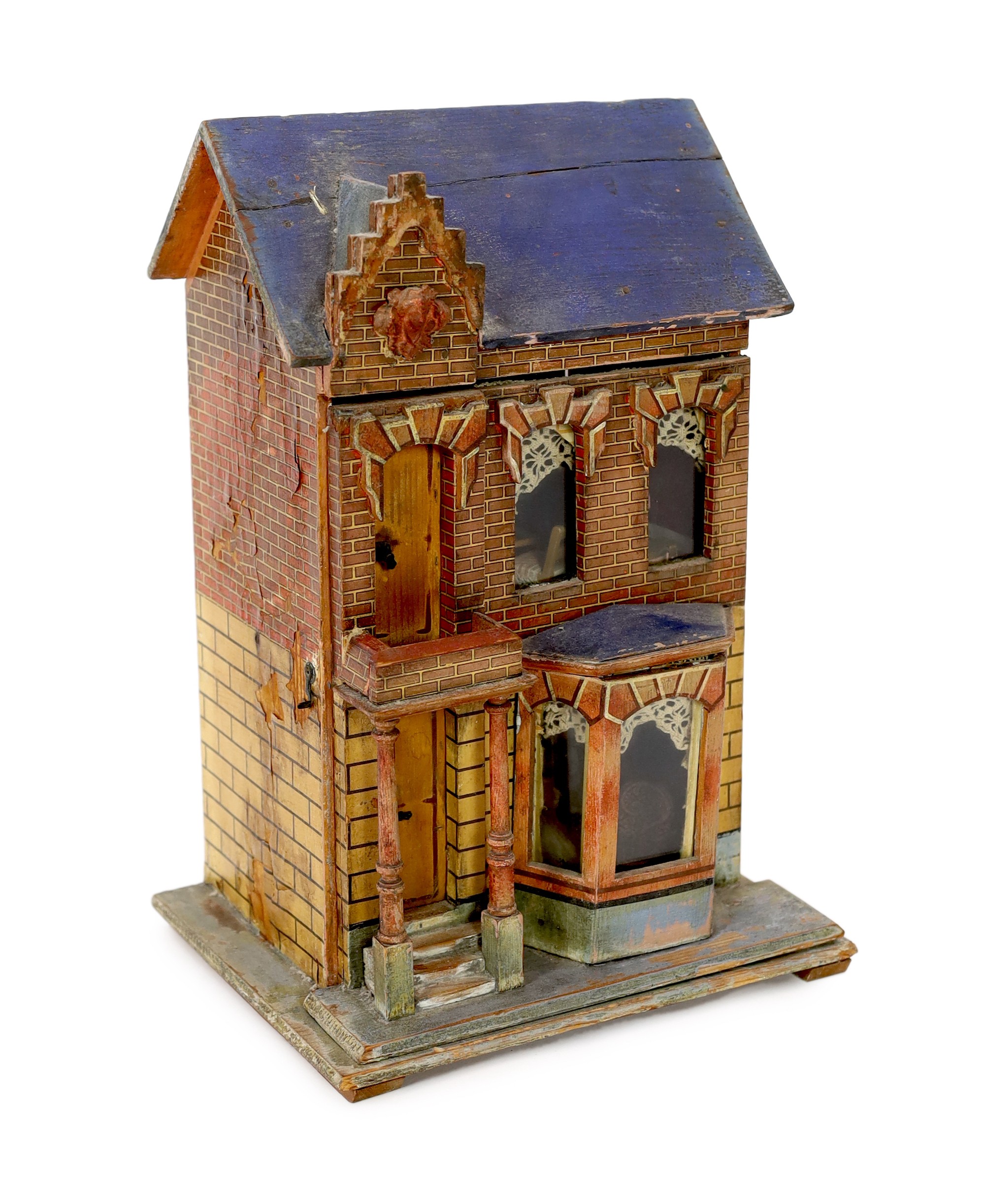 A Moritz Gottschalk 'Blue Roof’ furnished dolls’ house, circa 1880-85